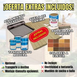 Casa prefabricada 575x300 cm, diáfana, moderna