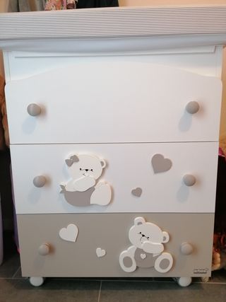 Fasciatoio/bagnetto e Lettino Erbesi Mirtillo