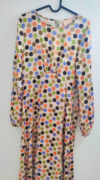 Vestido midi lunares 