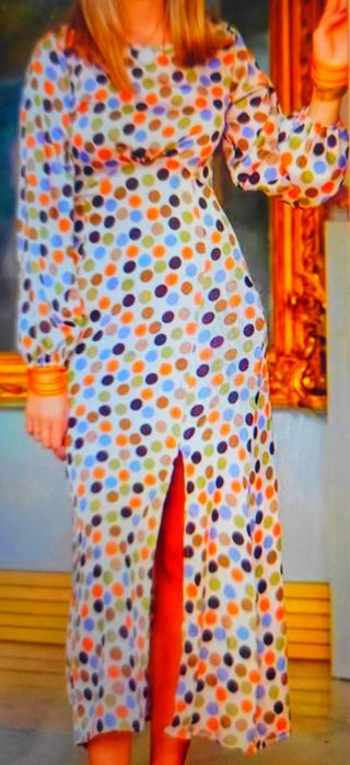 Vestido midi lunares 