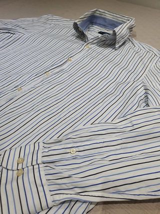 Massimo Dutti embroidered striped Shirt