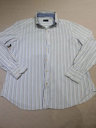 Massimo Dutti embroidered striped Shirt