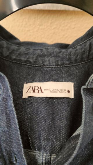 Vestido camisa vaquero midi zara 