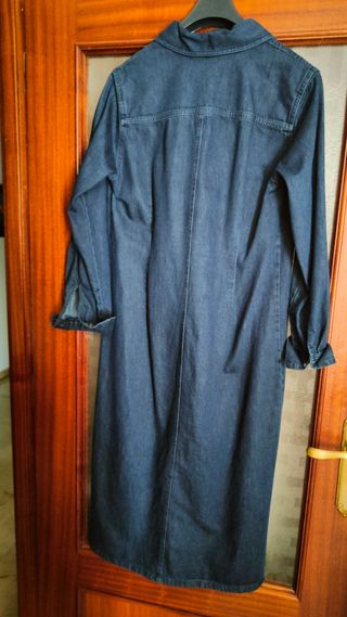 Vestido camisa vaquero midi zara 