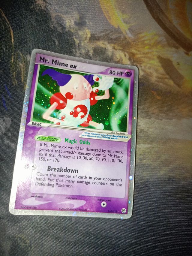 Mr. Mime Ex carta Pokemon antigua