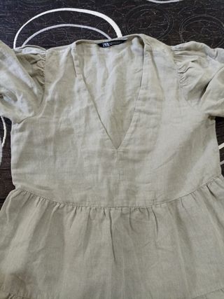 Vestido manga corta Zara