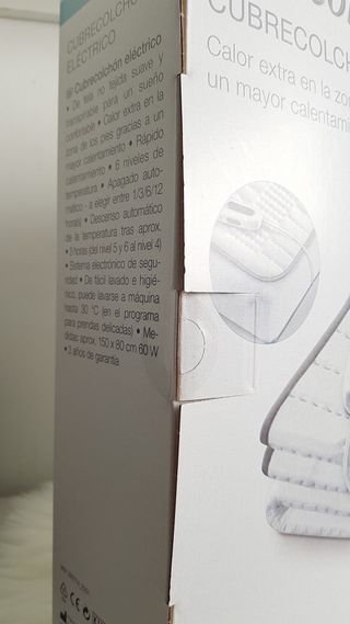 Manta eléctrica para cama