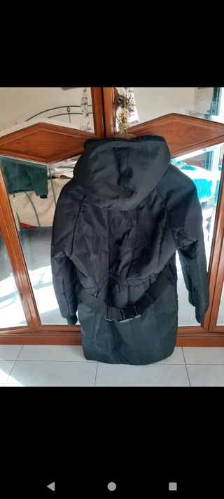 Giubbotto lungo con cappuccio donna