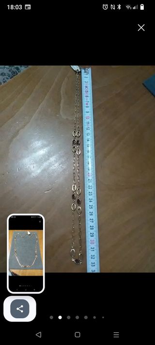 Cadenas chapadas en oro