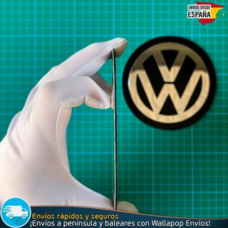 X2 Emblemas Metálicos Volkswagen 120mm Con Relieve