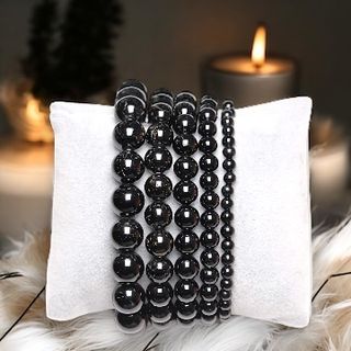 Pulsera A+ de turmalina negra 4 mm
