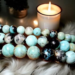 Pulsera AA de ópalo azul 8 mm