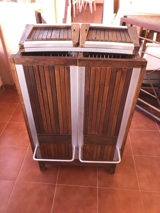 MUEBLE BAR PLEGABLE MADERA TECA AUTÉNTICA