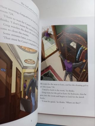 Libros en inglés y francés.