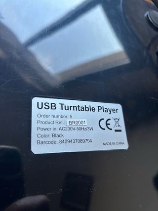 Tocadiscos USB