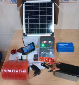 Solar pastor eléctrico 12v con kit