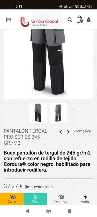 PANTALONES MULTIBOLSILLOS TRABAJO TALLA 46-48