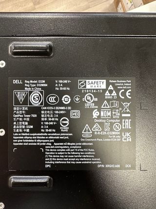 Ordenador Sobremesa Dell OptiPlex 7020#050528