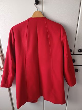 Chaquetón rojo de paño