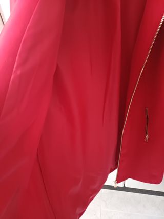 Chaquetón rojo de paño