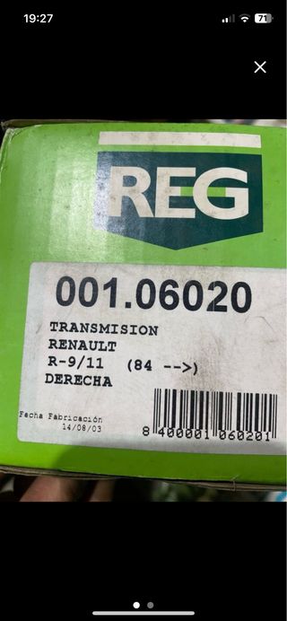 Palier transmisión Renault 9 11 dcha