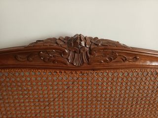 Cama clásica rejilla ratan ebanista