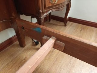 Cama clásica rejilla ratan ebanista