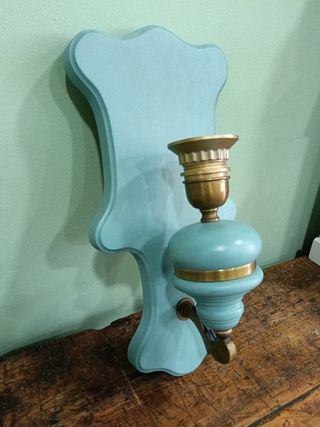 ANTIGUO APLIQUE DE MADERA RESTAURADO