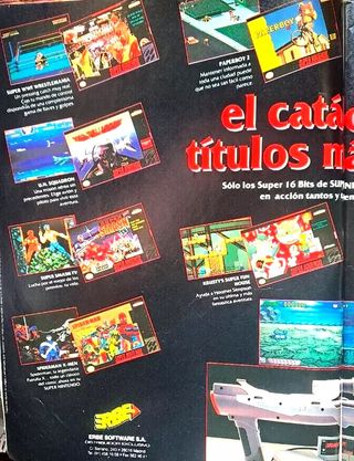 TRIPLE POSTER PUBLICIDAD SUPER NINTENDO AÑO 1992