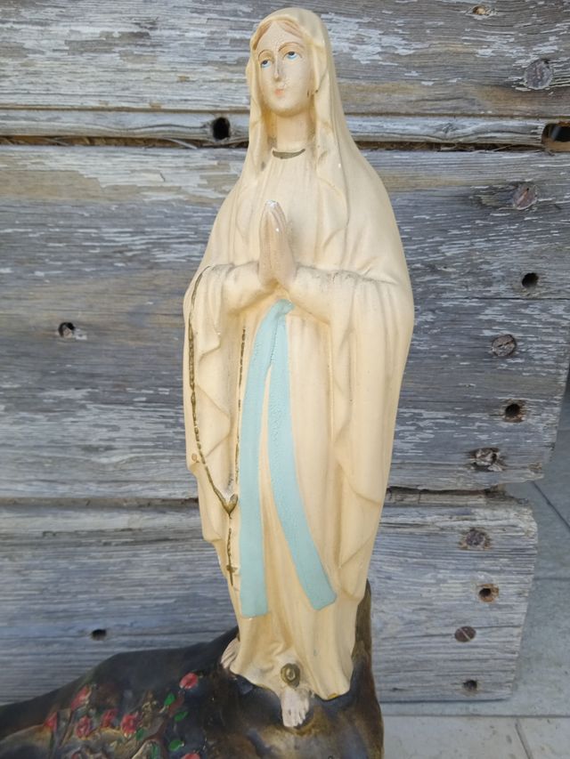 Statua diorama in gesso vintage anni 50