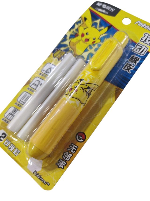 Goma de borrar lápiz pikachu