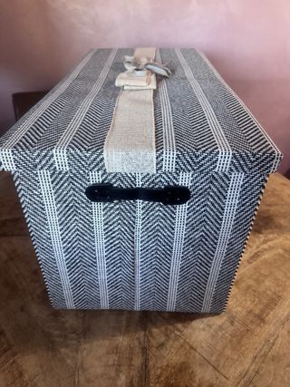 Caja baúl de almacenaje forrada tamaño grande