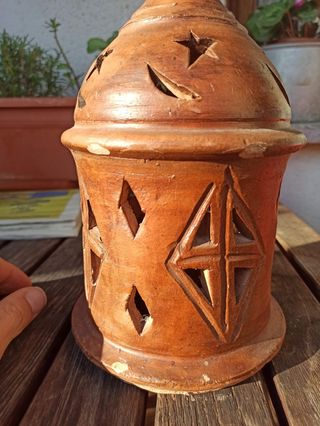 Lanterne antiche in terracotta indiana