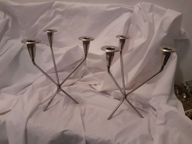2 candelabros vintage Escandinavia