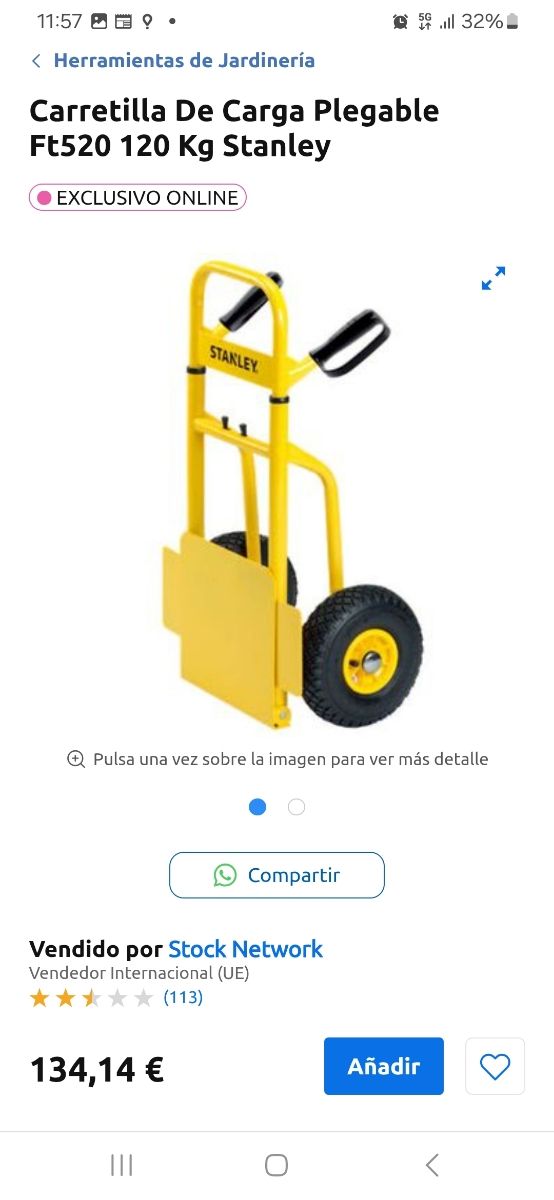 Carretilla plegable.NUEVA.