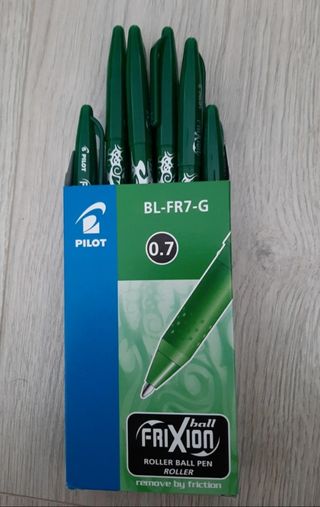 Bolígrafos pilot Frixion verde