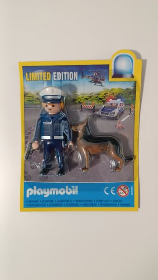Playmobil policía y perro de revista
