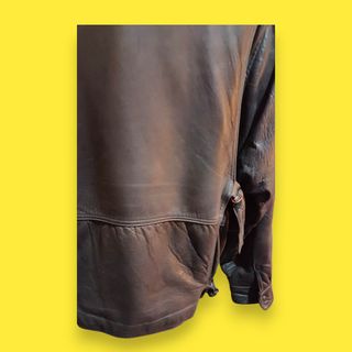 Chaqueta vintage aviador de piel.