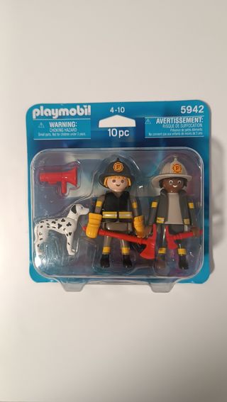 Playmobil set 5942 bomberos con perro
