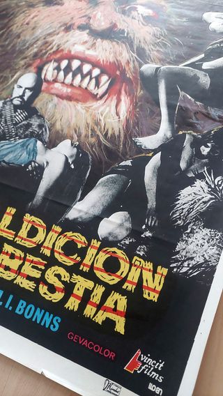 Cartel original La maldición de la bestia (1975)
