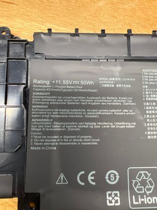 Batteria C31N1815 da 50 Wh per ASUS ZenBook 13