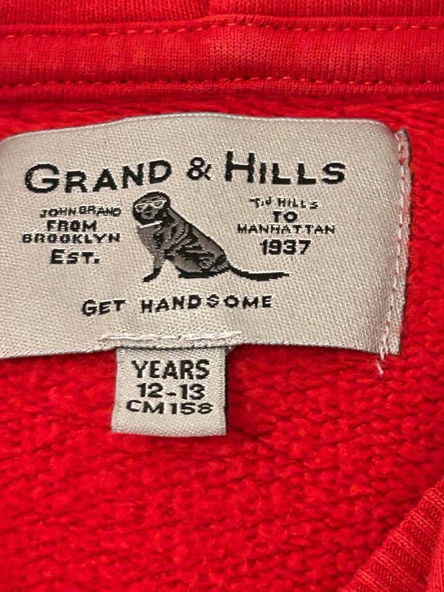 Sudadera roja con capucha  talla 12/13 años