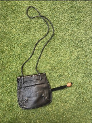 Bolso bandolera negro piel 