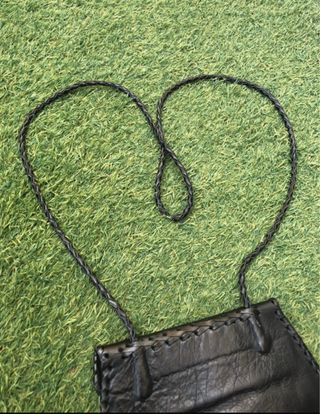 Bolso bandolera negro piel 