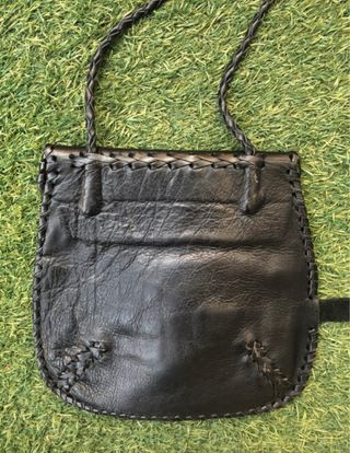 Bolso bandolera negro piel 