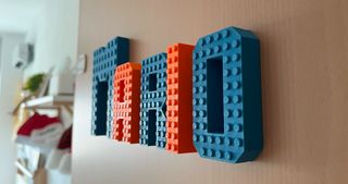 Decoracion cumpleaños letras estilo Lego
