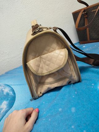 Transportín beige para perro o gato