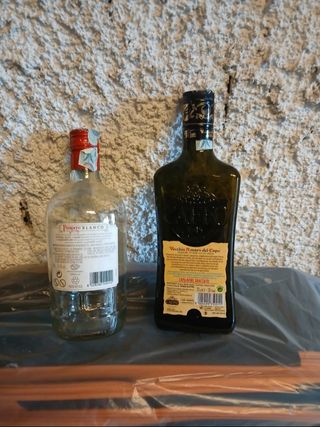 Set bottiglie di liquore vuote