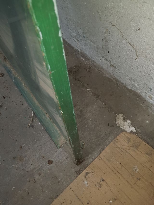 Puerta de chapa verde