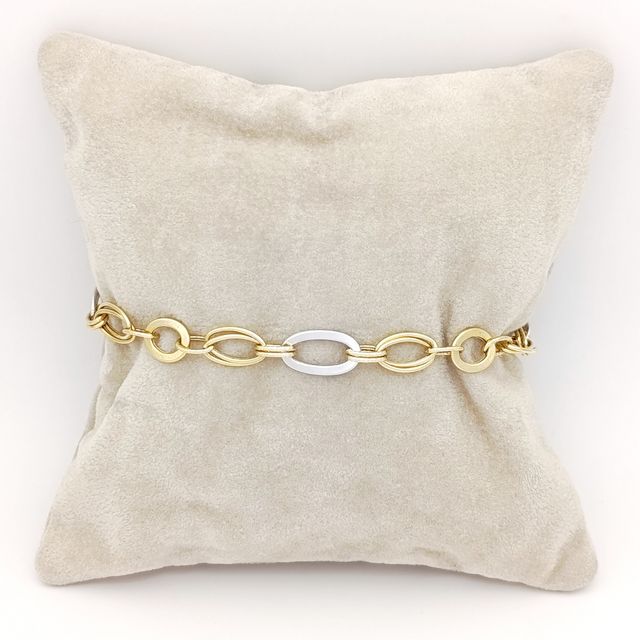 Pulsera de Oro Bicolor de 18k.